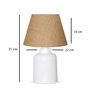 Opviq Lámpara de Mesa AYD-3161 Crema y Blanco
